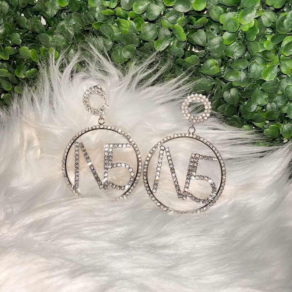 N5 Silver Stone Earrings